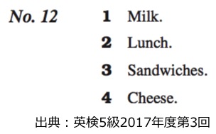 英検５級　五級　リスニング　対策　コツ