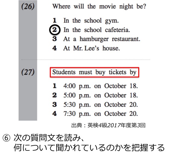 英検４級　四級　リーディング　長文　対策　コツ