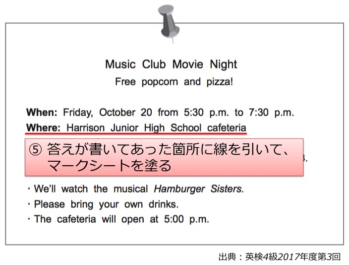 英検４級　四級　リーディング　長文　対策　コツ