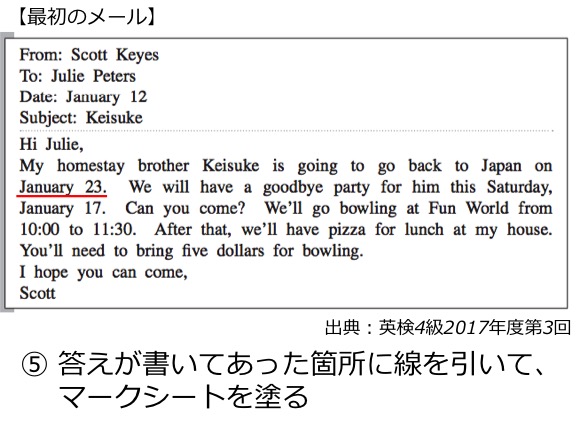 英検４級　四級　リーディング　長文　対策　コツ