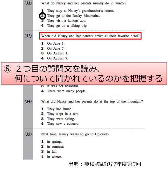 英検４級　四級　リーディング　長文　対策　コツ