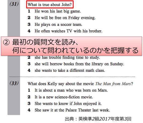 英検準２級　準二級　リーディング　長文　対策　コツ