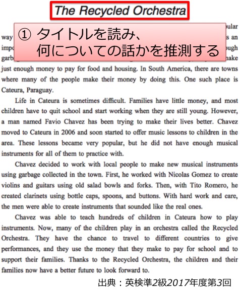 英検準２級　準二級　リーディング　長文　対策　コツ