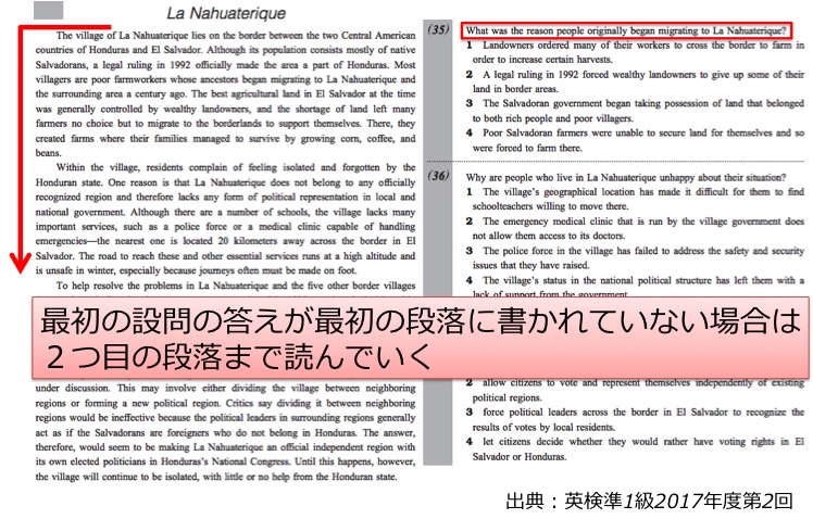 英検準1級 準一級 リーディング 長文 対策 コツ