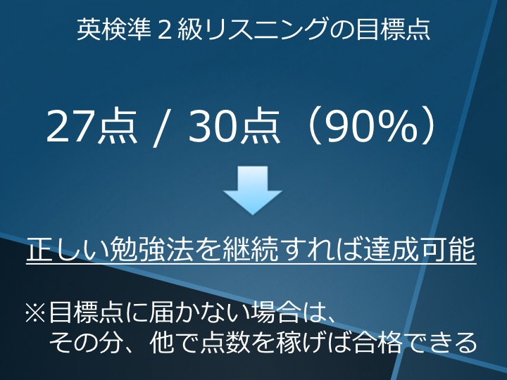 英検準２級　準二級　リスニング　勉強法　学習法　対策