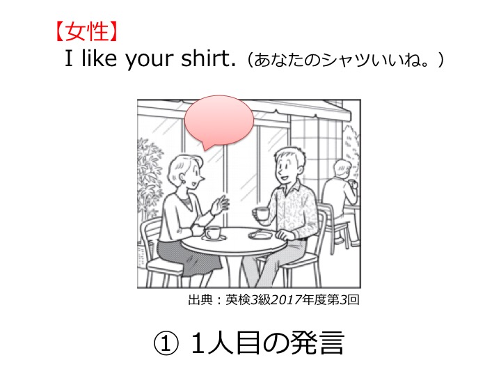 英検3級リスニング対策　大問1　問題例　解き方　コツ